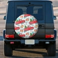thumbnail image 3 of Kll Watercolor Red Truck And Fir Tree Tire Cover,Universal Wheel Tire Cover For Trailer, Rv, Suv, Truck,Camper And Many Vehicle,(14 Inch), 3 of 7
