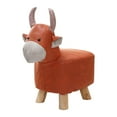 thumbnail image 1 of Reposapiés de animales, reposapiés otomano, zapatos de madera con dibujos animados, cambiador, decoración de habitación vaca roja, 1 of 9