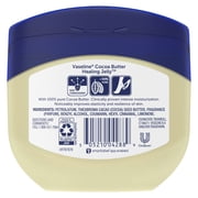 Vaseline Healing Jelly Moisturizer For Dry Cracked Skin Cocoa Butter Hypoallergenic, 13 oz