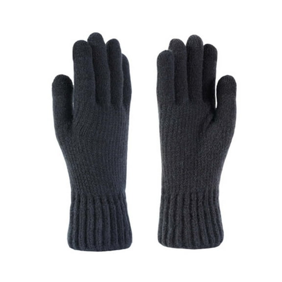 hoksml Unisex Thermal Fleece-Lined Knit Gloves Super Warm Thick Winter Gloves for Men Women, Cold Weather