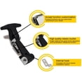 thumbnail image 3 of Elastic Stainless Steel Rubber Hood Catch Flexible T-Handle Hasp Rubber Flexible Draw Latches with Brackets for Tool Box, Automotive, Vehicle Engine, Hood, 3 of 7