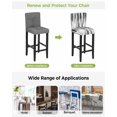 thumbnail image 3 of Black Gray White Bar Stool Covers Set of 4, Vintage Rustic Abstract Ombre Aesthetic Stretch Washable Bar Chair Covers with Backs, Removable Pub Counter Height Chair Cover for Kitchen Dining Room Cafe, 3 of 7