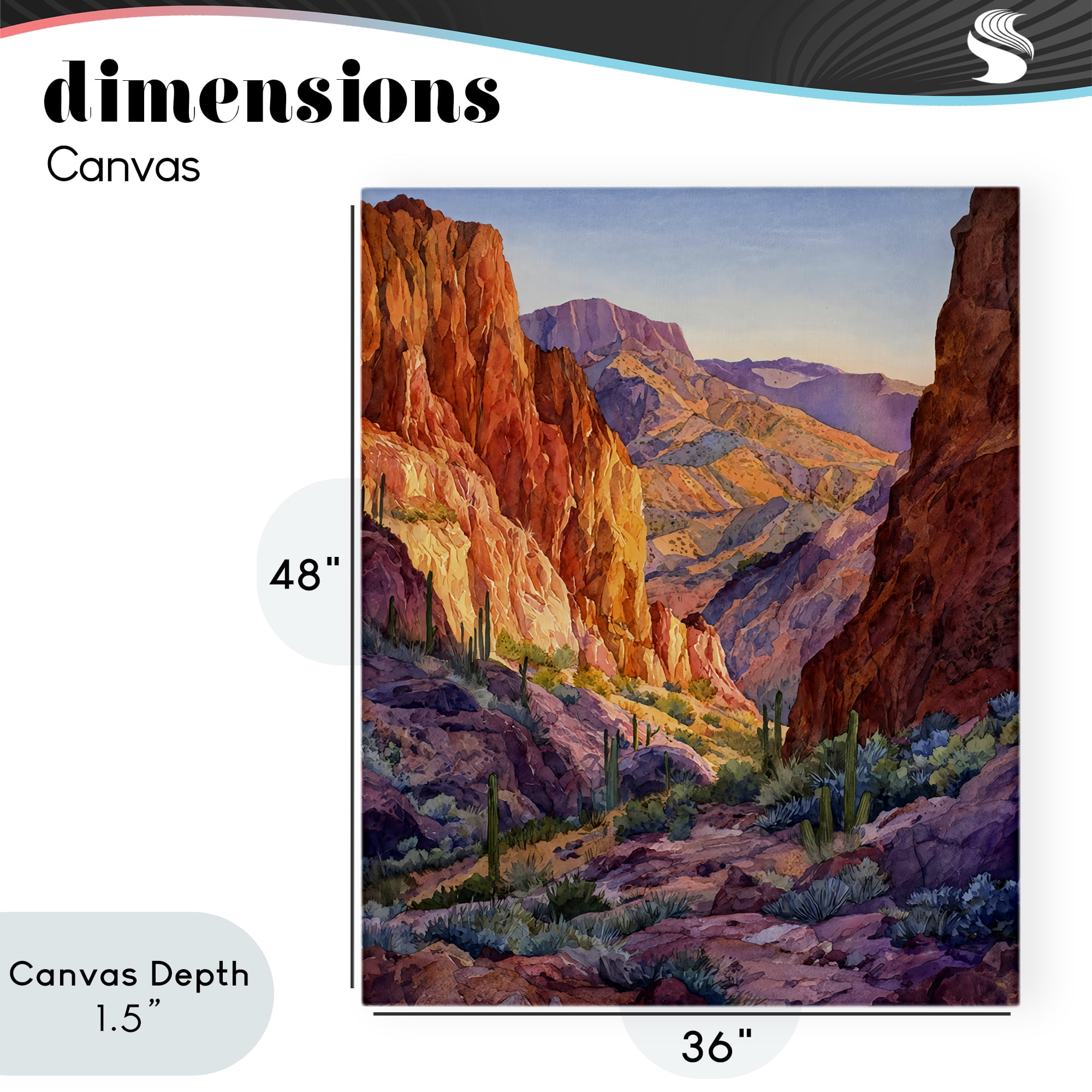 Stupell Industries Western Colors Canyon Canvas Wall Art, design by Franklyn Gregory