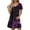 Purple, variant on Uaswgudfs Women's Short Sleeve V-Neck Midi Dress​ - Summer Casual Floral Texture & Relaxed Fit, Smooth Fabric with Functional Pockets Purple S