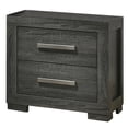thumbnail image 1 of Weathered Gray Wood Bedroom Nightstand with 2 Drawers, 1 of 2