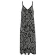 thumbnail image 6 of Black Paisley Bandana Pattern Sleeveless Dress Loose Women's Dress Dresses Luxury Evening Dresses, 6 of 9