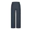 thumbnail image 4 of Ladies High Waist Straight Leg Trousers with Side Pockets Elastic Waist Comfortable Loose Fit for Office and Casual, 4 of 8