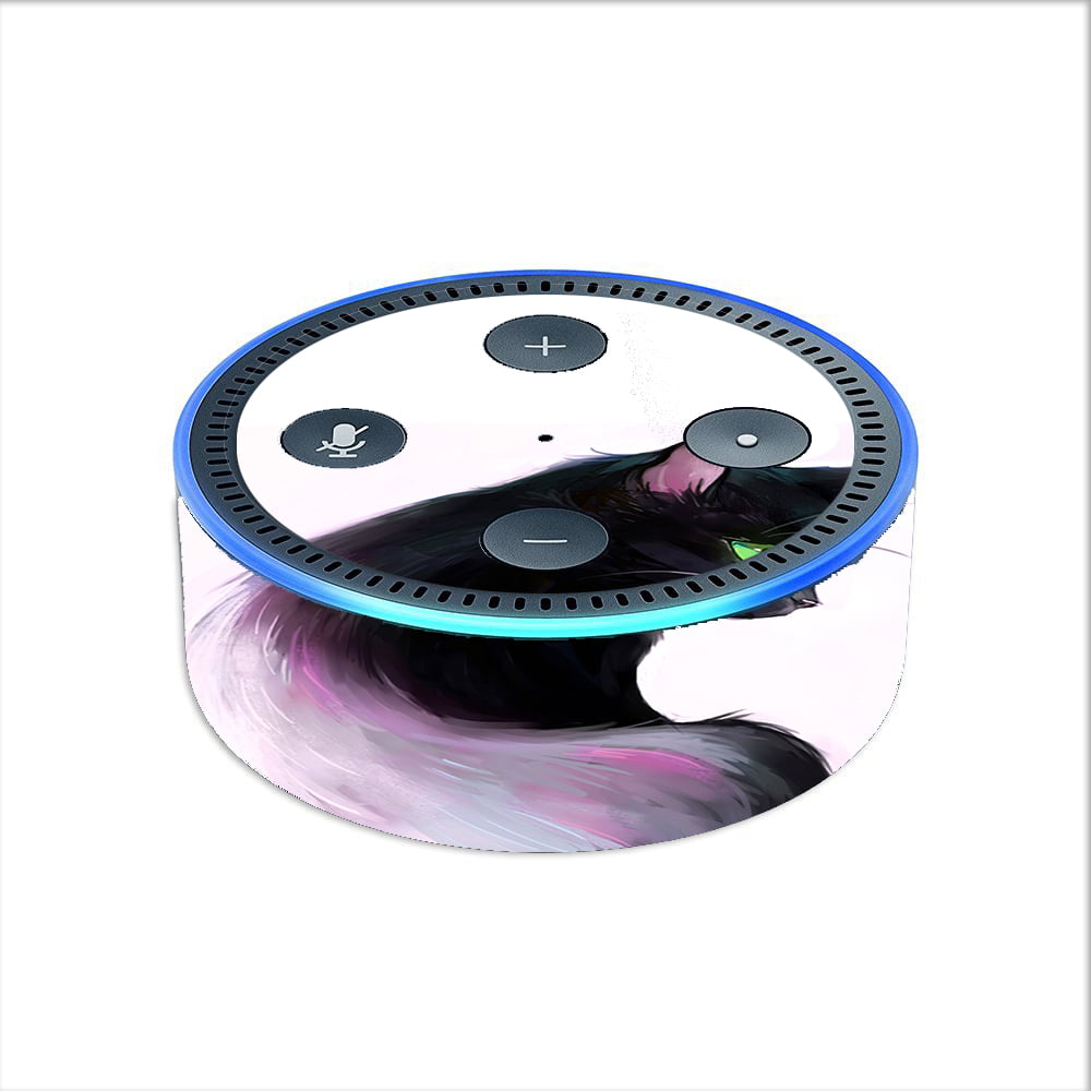 Skin Decal Vinyl Wrap for  Echo Dot 2 stickers skins cover 2nd generation / Hibiscus hawaiian flowers Purple 