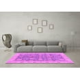 thumbnail image 3 of Ahgly Company Indoor Round Abstract Purple Modern Area Rugs, 6' Round, 3 of 4