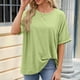 thumbnail image 4 of Fiudx Ofertas Del Día Tops con Estampado de Moda para Mujer, Blusa de Manga Corta, Camisetas Divertidas con Cuello Redondo, 4 of 7