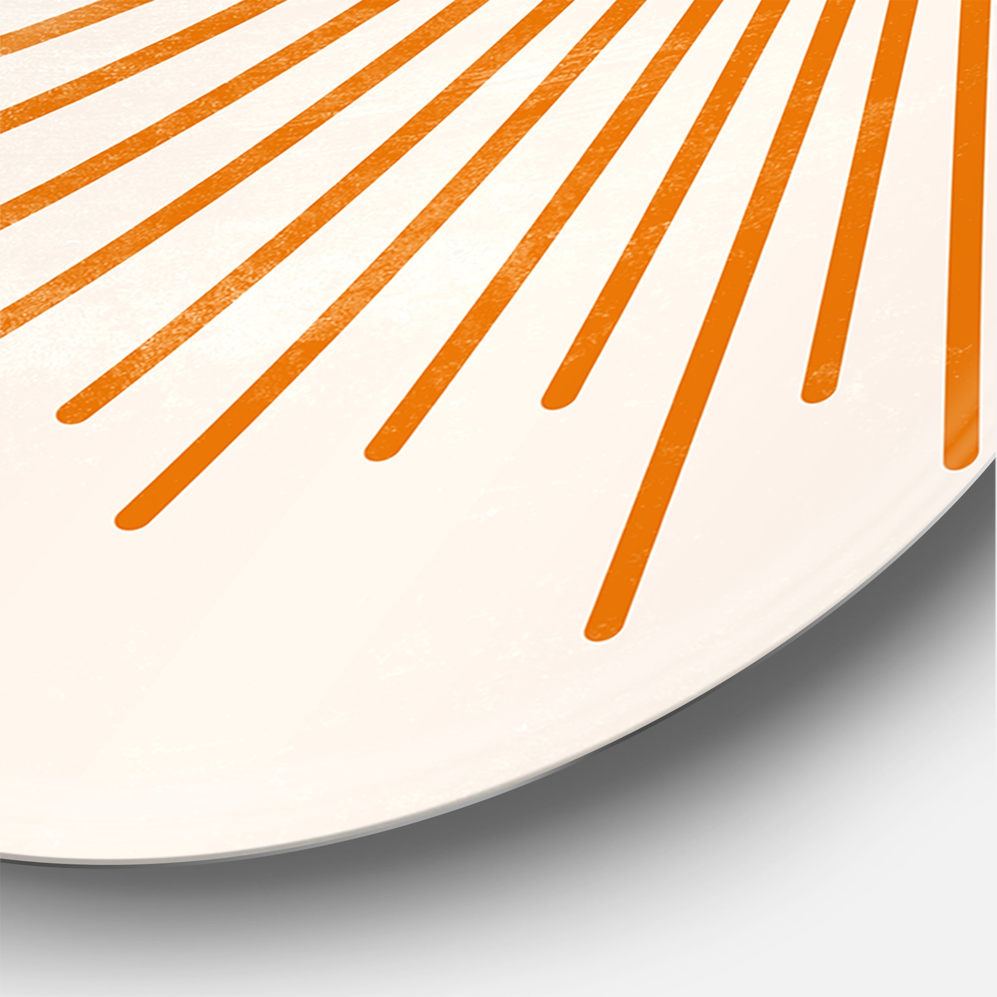 Orange Sun Print On Beige I 36 in x 36 in Painting Art Prints, by Designart