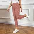 thumbnail image 5 of Levmjia Women Polka Dot Print Pants High Waisted Casual Pants with Pockets Ankle Length with Side Slit Elastic Waist Trousers, 5 of 6