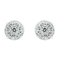 thumbnail image 3 of Arista 1/3 Carat T.W Lab Grown Diamond Cluster-Set Women's Stud Earring in Sterling Silver (I, SI), 3 of 4