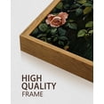 thumbnail image 2 of Drsoum Floating Floral Shower Wall Art Vintage Botanical Flower Canvas Print Romantic Garden Roses and Waterfall Painting Nature Inspired Bathroom Living Room 8x10in Brown Framed, 2 of 7