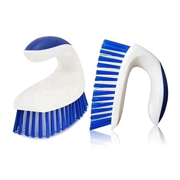 ITTAHO 2 Pack Cleaning Scrub Brush with Stiff Bristles for Bathroom Shower Sink Kitchen Floor,Heavy Duty Scrubber, Blue