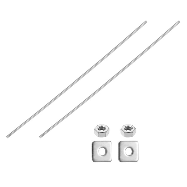 Tige Entièrement Filetée 1/4 Pouces-20 UNC, Lot de 2 Acier Inoxydable 304 Vis 15.7 Pouces avec Rondelle