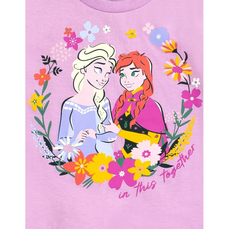 Disney Frozen Elsa Princess Anna Pack Peplum T-Shirts Toddler to