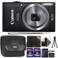 thumbnail image 1 of Canon PowerShot IXUS 185 / Elph 180 20MP Point and Shoot Digital Camera Black with All You Need Bundle, 1 of 7