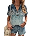 thumbnail image 3 of Ropa Vintage para mujer, Tops Y2k, camiseta para mujer, ropa de calle elegante, moda de verano, camisetas con estampado informal, nuevo, 3 of 4