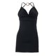 thumbnail image 4 of VISgogo Vestido de Mujer, Correa de Espagueti Sin Mangas Color Sólido Cintura Alta Línea A Flaco Mini Sling Vestidos VISgogo moda, 4 of 8