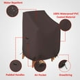 thumbnail image 2 of COVERS&ALL Stackable Chair Cover 18 Oz Waterproof - 100% UV & Weather Resistant PVC Coated Patio Furniture Cover with Air Pockets & Drawstring for Snug Fit (24W x 32D x 34H x 15 FH, Coffee), 2 of 6
