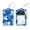 multicolored 1, variant on 2 Pack Leather Luggage Tag with Stainless Steel Loop, Blue Wave Sea Turtle Pattern Baggage Handbag Travel Suitcase Tags with Name ID Card Perfect to Quickly Spot Luggage Suitcase