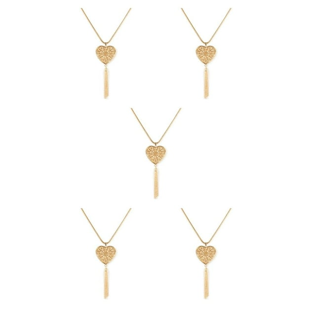 Collar de mujer Qarigey Estilo simple Hermosa joyería dorado Corazón Type2 NO2