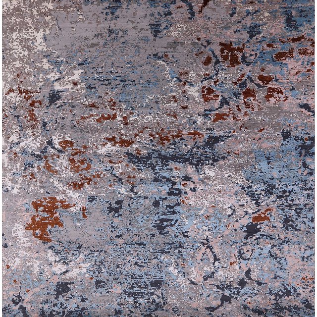 Ahgly Company Tapis d'Intérieur Carré Milieu du Siècle Moderne Pourpre Zone Orientale, 6' Carré