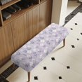thumbnail image 3 of XYZCANDO Light Purple Floral Print Bench Seat Cushion Covers, Washable Bench Covers Anti-Dust Poly Spandex Bench Seat Cover for Bedroom, 3 of 9
