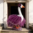 thumbnail image 4 of Goose Clothing Outfit with Chiffon Skirt, Polyester Fabric for Lawn Goose, Outdoor Porch Patio Garden Decoration, Themed Dress for Seasonal Display, Topliu, 4 of 8