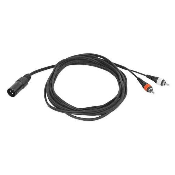 Rockville RXLRDRCA15 15' Ft. XLR to Dual RCA Pro Audio Cable 100% Copper