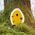 thumbnail image 6 of Weloille Miniature Gnome Door Figurines Home Wooden Garden Window Door Art Tree Sculpture Statues Ornament Outdoor Decor, 6 of 6