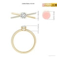 thumbnail image 5 of ANGARA Natural Diamond Criss-Cross Engagement Ring in 14K Yellow Gold for Women (Size-4.6mm| Color-H| Clarity-SI2) | April Birthstone, Anniversary, Jewelry Gift for Women | Natural Diamond Ring, 5 of 10