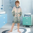 thumbnail image 5 of FORMRS Niños Bathrobe Unisex Hooded Robe Soft Plush Pajamas Sleepwear, Size 10-12T, Night Deer, 5 of 7