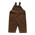 thumbnail image 7 of FYDUU Kids Relaxed Fit Bib Overalls Toddler Boys Girls Suspender Pants Solid Color Suspender Trousers Loose Retro Autumn Winter Bib Pants Jumpsuit 4-5 Years, 7 of 7