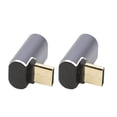 thumbnail image 4 of Dsseng 90 Degree USB C Adapter  Male To Female Aluminum Alloy Shell 90 Degree Right Angle Type C Adapter For Transmission For Charging, 4 of 8