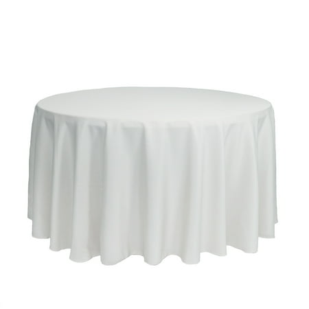 

Your Chair Covers - 120 Inch Round Polyester Tablecloth White