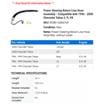 thumbnail image 2 of Power Steering Return Line Hose Assembly - Compatible with 1996 - 2000 Chevy Tahoe 5.7L V8 1997 1998 1999, 2 of 2