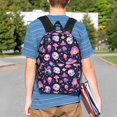 thumbnail image 4 of Lukts Skull mushroom space Pattern 15 Inch Student Backpack, Waterproof Laptop Backpack with Adjustable Shoulder Straps, Lightweight Travel, Campus Backpack, Unisex, 4 of 6