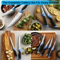 thumbnail image 6 of McCook Knife Set For Home, Ultra- Sharp Cutlery Knife Set with Steel Blades for Precise Cutting,Lightweight, Stainless Steel Knife Set with Built-in Knife Sharpener,Measuring Cups and Spoons,24PCS, 6 of 7