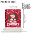 thumbnail image 6 of TSOVTHRID Snowman Christmas Wreath Print Chair Back Cover Decorative Soft Dining Room Chair Cover Elastic Chairs Protector Slipcovers for Home Kitchen Banquet Christmas Decoration, Set of 1, 6 of 7