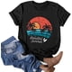 thumbnail image 3 of Puntoco the Summer Beach Impreso Mujer Verano Blusa de manga corta top Camiseta Puntoco Puntoco-4340, 3 of 4