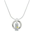 thumbnail image 1 of Delight Jewelry Silvertone Smile with Smiley Face Rectangle Joy Ring Charm Necklace, 18", 1 of 4