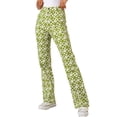 thumbnail image 1 of VISgogo Pantalones de pierna recta para mujer, pantalones de cintura alta con estampado estampado, marrón / negro / verde / azul / café VISgogo moda, 1 of 9