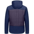 thumbnail image 2 of Little Donkey Andy Men's Lightweight Insulated Hybrid Jacket for Hiking Running Ski Thermal Warm with Removable Hood Dark Blue S, 2 of 7