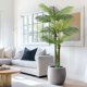 thumbnail image 2 of 7 - foot (2 - piece) plastic multi - stem palm tree decorations: realistic indoor plant para home o oficina, low - maintenance, 2 of 5
