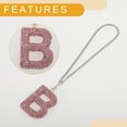 thumbnail image 5 of Unique Bargains 1 Pc Metal Faux Crystal Rhinestones Car Rear View Mirror Pendant Accessories Car Hanging Ornament Pink Letter B, 5 of 6