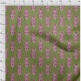 thumbnail image 3 of oneOone Georgette Viscose Fabric Leaves & Floral Block Print Fabric BTY 42 Inch Wide, 3 of 5