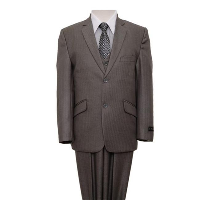 Mens Suits 2 Button Front Closure Slanted Pockets Boys Suits Silver 7