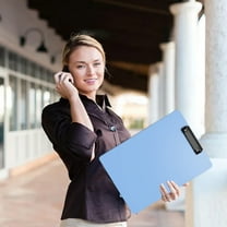 Clip Boards, Plastic Clipboards, Clip Boards with Metal Clip, 12.4 x 8.8 Inch Low Profile Clipboard, Standard A4 Letter Size for Office